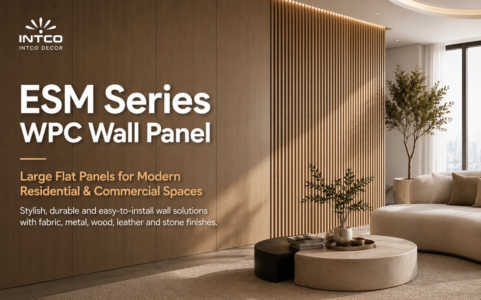 ESM Series WPC Wall Panel | Large Flat Decorative Panels for Modern Interiors